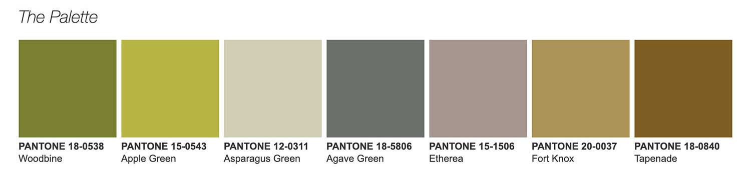 Paleta naturalnych kolorów Pantone